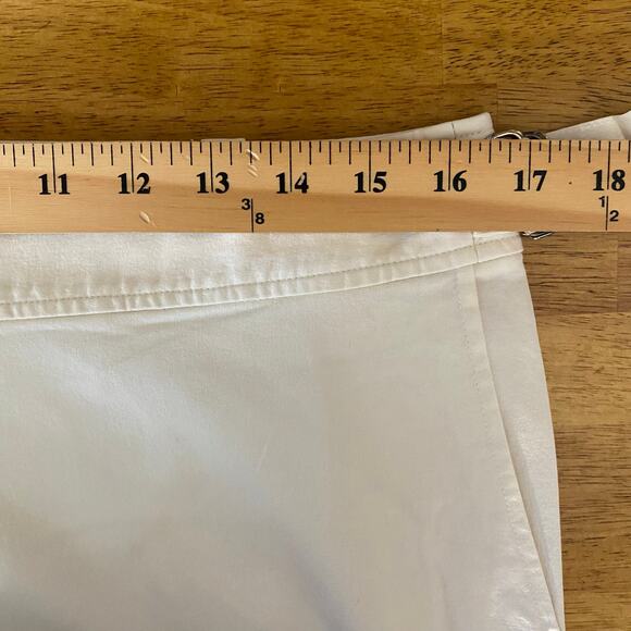 Jil Sander Womens Dress Pants Trousers Cream Wide Leg Buckle Sides Career Work - Picture 9 of 14